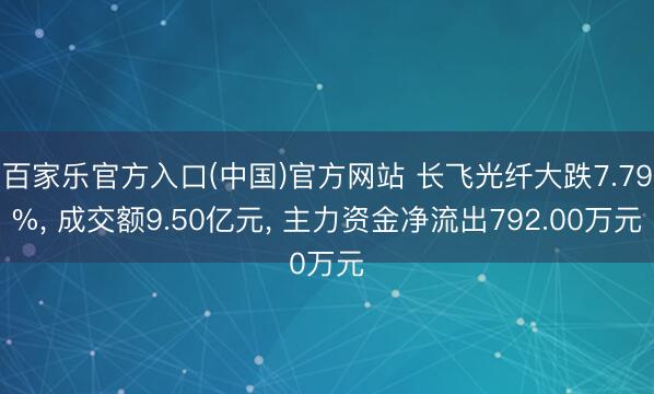 百家乐官方入口(中国)官方网站 长飞光纤大跌7.79%, 成交额9.50亿元, 