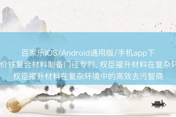 百家乐IOS/Android通用版/手机app下载 水之革恳求硫化零价铁复合材料制备门径专利， 权臣擢升材料在复杂环境中的高效去污智商